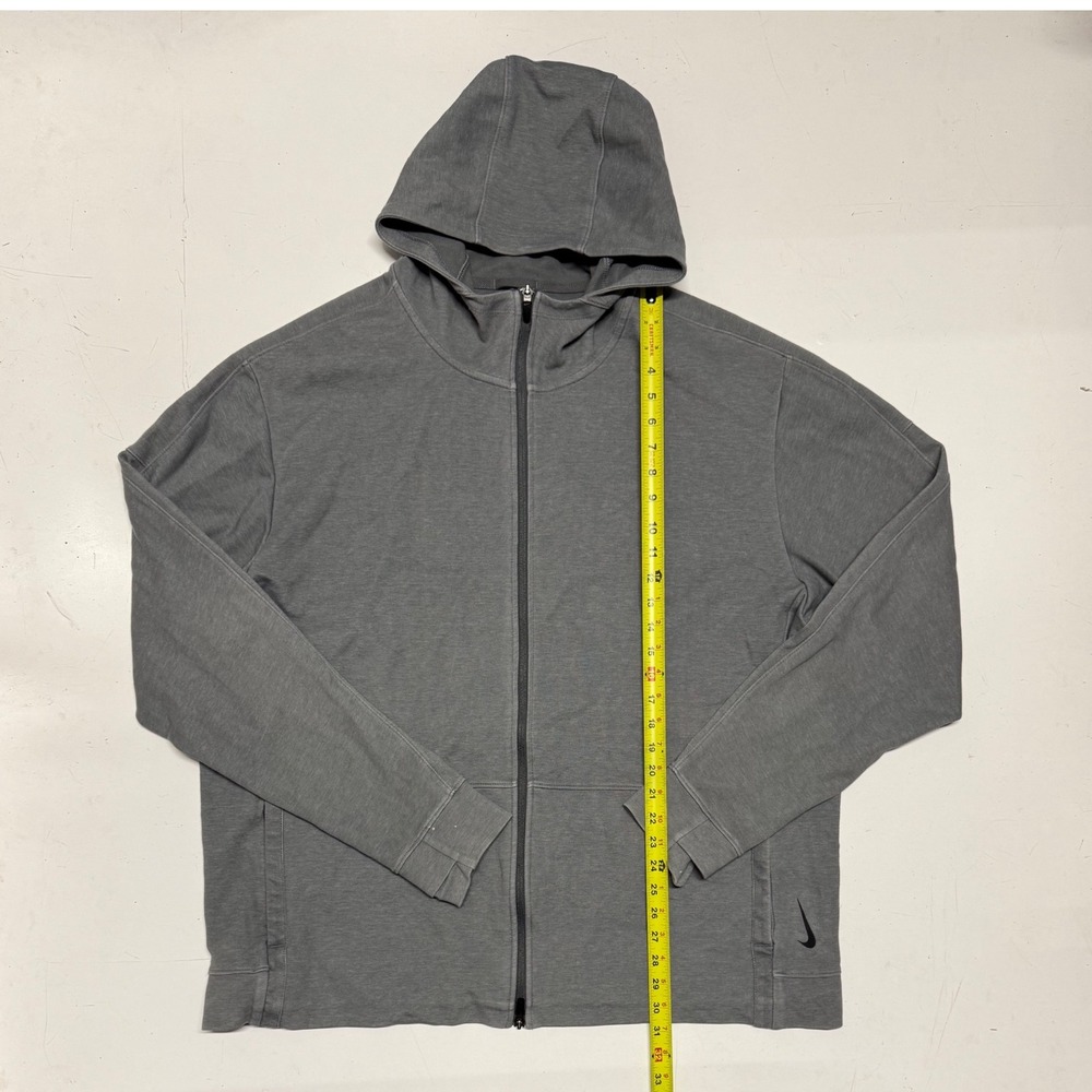 Nike Yoga Dri-FIT Full Zip Gray Hoodie Mens XXL Activewear Performance Jacket